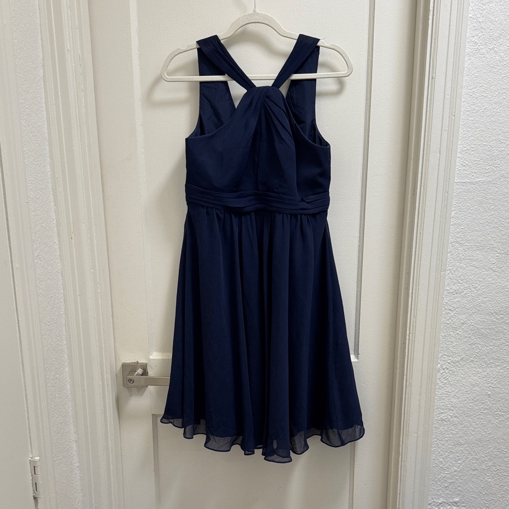 David's Bridal Navy Kids Formal Dress